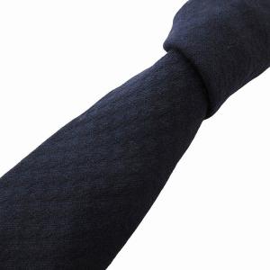 ネクタイ セッテピエゲ ビジネス 総柄 ウール 紺 ネイビー /FF