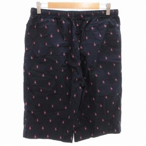 Polo by Ralph Lauren イージーショートパンツ ハーフ ショーツ ポニーロゴ 総柄 L 紺 ネイビー ピンク /GV AA