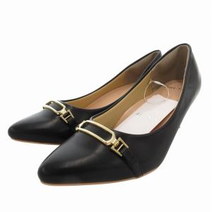 タグ付き ビット付きレディライク パンプス ピンヒール L 黒 ブラック /FF