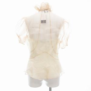 RALPH LAUREN タグ付き アンサンブル シャツ ブラウス 半袖 シアー 絹 シルク 4 ピンクベージュ /JS