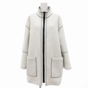 TRUNK フリースジャケット ミドル丈 白 ホワイト 38 /TI