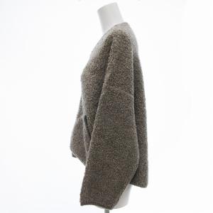 MACPHEE ボアジャケット ブルゾン ノーカラー ドロップショルダー S グレー /TI