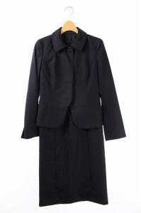 セットアップ ジャケット ワンピース ひざ丈 半袖 4 紺