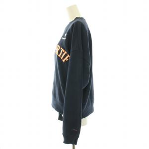 le coq sportif スウェット トレーナー 長袖 クルーネック ストレッチ オーバーサイズ ロゴ 刺繍 S 紺 ネイビー QMWUJF41