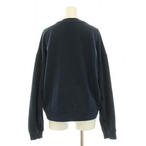 le coq sportif スウェット トレーナー 長袖 クルーネック ストレッチ オーバーサイズ ロゴ 刺繍 S 紺 ネイビー QMWUJF41