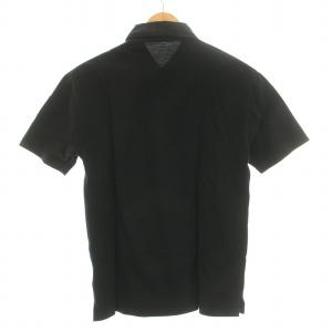 BURBERRY BLACK LABEL ポロシャツ 半袖 レギュラーカラー ストレッチ ロゴ 刺繍 ワンポイント 2 M 黒 ブラック /BB