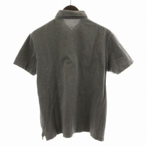 BURBERRY BLACK LABEL ポロシャツ ロゴ刺繍 半袖 2 M グレー /NQ GY09