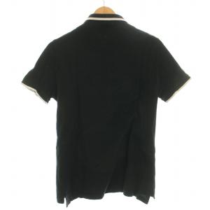 VIVIENNE WESTWOOD MAN ポロシャツ 半袖 オーブ 刺繍 ワンポイント 鹿の子 46 M 黒 ブラック /BB GY09