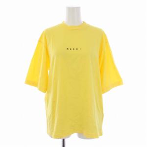 Tシャツ カットソー 半袖 クルーネック ロゴプリント 36 XS 黄 イエロー /BM GY09