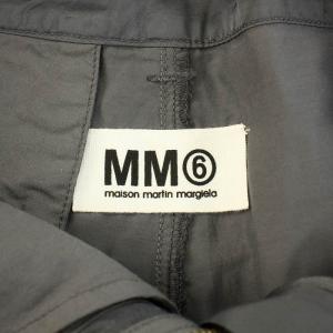 MM6 Maison Margiela ショートパンツ タック ジップフライ サテン 42 L チャコールグレー /BB GY09