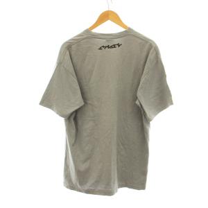 STUSSY Tシャツ カットソー 半袖 プリント ロゴ XL グレー GY09 /MQ