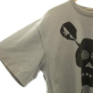 STUSSY Tシャツ カットソー 半袖 プリント ロゴ XL グレー GY09 /MQ
