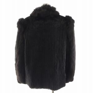 SAGA MINK JINDO 銀サガ 銀SAGA 毛皮コート ファーコート ハーフコート ミンクファー M 茶 ブラウン GY09