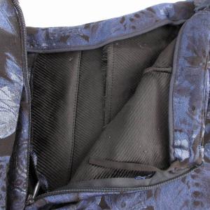 VALENTINO キュロット ショートパンツ 絹 シルク 総柄 38 M 青 ブルー 黒 ブラック