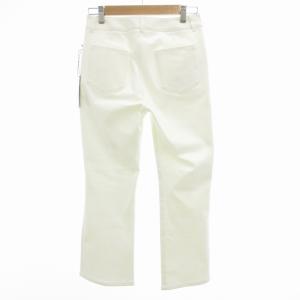 FOXEY NEW YORK タグ付き 19年製 フレアデニムパンツ ジーンズ ブーツカット ストレッチ 38 M 白 ホワイト