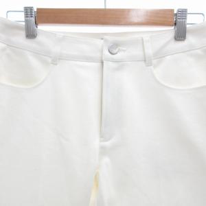 FOXEY NEW YORK タグ付き 19年製 フレアデニムパンツ ジーンズ ブーツカット ストレッチ 38 M 白 ホワイト