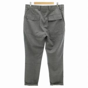 BRUNELLO CUCINELLI パンツ スラックス ストレート 裾タック 50 XL グレー