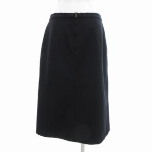 FOXEY NEW YORK フリルスカート タイト ロング丈 42 XL 黒 ブラック