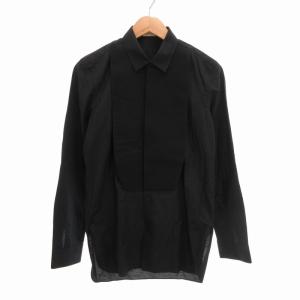 PARIS 切替 シャツ 長袖 カジュアル 38 M 黒 ブラック /TZ EC