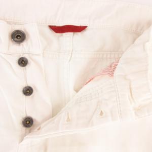 BRUNELLO CUCINELLI チノパン パンツ ロールアップ ボタンフライ 48 M 白 ホワイト