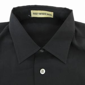 ISSEY MIYAKE MEN カジュアルシャツ 長袖 S 黒 ブラック /HO EC
