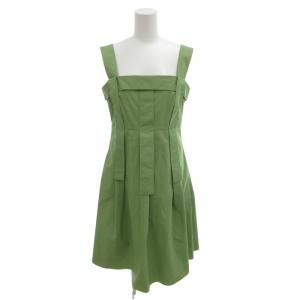美品 フレアワンピース ロング丈 40 M 緑 グリーン 30335-NAOFO415T /HO EC