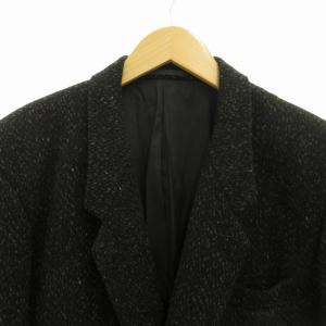 COMME des GARCONS HOMME ヴィンテージ テーラードジャケット ブレザー ダブル ツイード ウール M 黒 ブラック