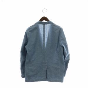 MACKINTOSH LONDON メンフィスコットンシャンブレージャケット テーラード シングル 3B センターベント 38 M 青 ブルー