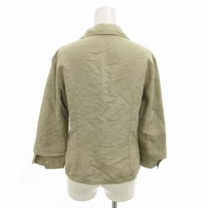 PRADA SPORT ヴィンテージ ジャケット ブレザー 絹 シルク スナップボタン カットオフ イタリア製 40 M カーキ