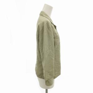 PRADA SPORT ヴィンテージ ジャケット ブレザー 絹 シルク スナップボタン カットオフ イタリア製 40 M カーキ