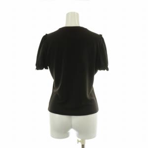 FOXEY NEW YORK カーディガン 半袖 パフスリーブ 40 M 茶色 ブラウン /XZ EC