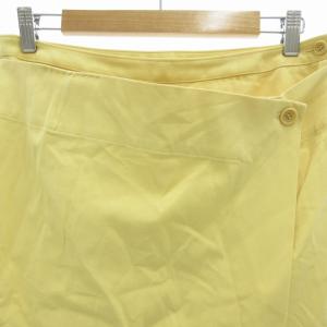 ISSEY MIYAKE フェテ FETE レイヤードパンツ スラックス ストレート サイドジップ ストレッチ 4 L 黄 イエロー