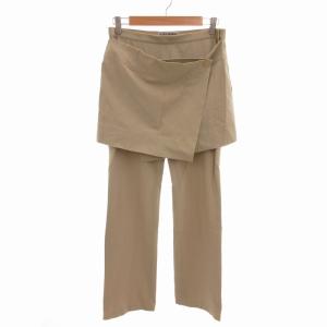 WHITE LABEL OLD レイヤードナイロンパンツ スラックス ストレート ストレッチ 3 L ベージュ