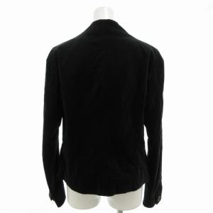 ISSEY MIYAKE フェテ FETE ベルベットテーラードジャケット ブレザー ノーベント カシミア混 3 L 黒 ブラック