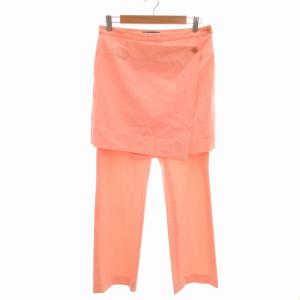 WHITE LABEL OLD レイヤードナイロンパンツ スラックス ストレート ストレッチ 4 XL ピンク