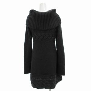 FOXEY ケーブル編みニットワンピース 40 グレー