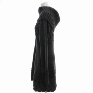 FOXEY ケーブル編みニットワンピース 40 グレー