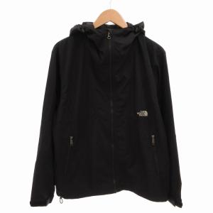 OLD ナイロンジャケット マウンテンパーカー ロゴ刺繍 ドローコード ジップアップ M 黒 ブラック NP16970