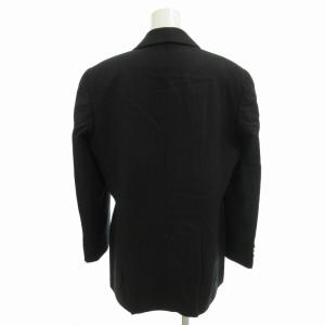 Calvin Klein COLLECTION テーラードジャケット ブレザー 紺ブレ ダブル ヘリンボーン ウール 総裏 ノーベント T156 L