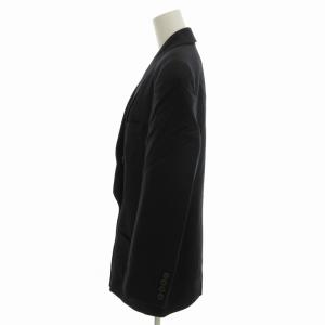 Calvin Klein COLLECTION テーラードジャケット ブレザー 紺ブレ ダブル ヘリンボーン ウール 総裏 ノーベント T156 L