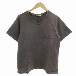 スウェット トレーナー Vネック 半袖 S グレー /FF EC