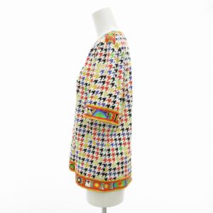 LEONARD ファッション FASHION ブラウス カットソー 半袖  プルオーバー バックジップ 総柄 M マルチカラー
