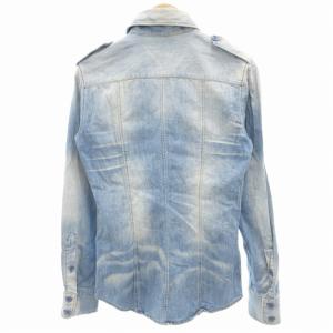 DOLCE&GABBANA ゴールド GOLD デニムシャツ カジュアル 長袖 38 M インディゴブルー /GV EC