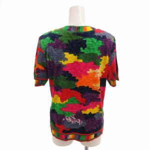 LEONARD FASHION 総柄カットソー ブラウス 肩パッド 半袖 L マルチカラー /FT EC