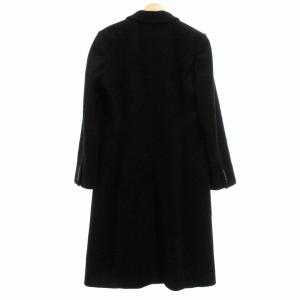 RALPH LAUREN 美品 チェスターコート ジャケット ロング カシミヤ混 3F S 黒 ブラック