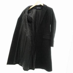 RALPH LAUREN 美品 チェスターコート ジャケット ロング カシミヤ混 3F S 黒 ブラック