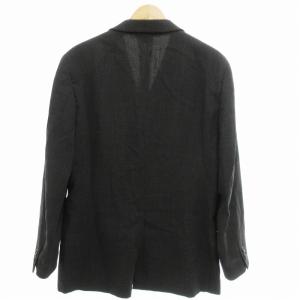 EMPORIO ARMANI 美品 テーラードジャケット ブレザー フォーマル 3B ウール 48 M 黒 ブラック