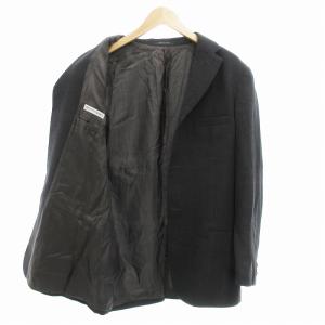 EMPORIO ARMANI 美品 テーラードジャケット ブレザー フォーマル 3B ウール 48 M 黒 ブラック