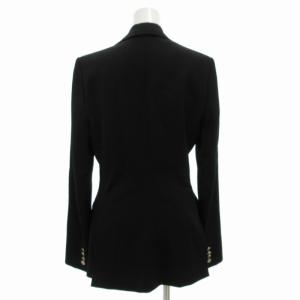 DOLCE&GABBANA テーラードジャケット ブレザー 2B サイドベンツ 裏レオパード柄 40 M 黒 ブラック
