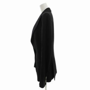 DOLCE&GABBANA テーラードジャケット ブレザー 2B サイドベンツ 裏レオパード柄 40 M 黒 ブラック